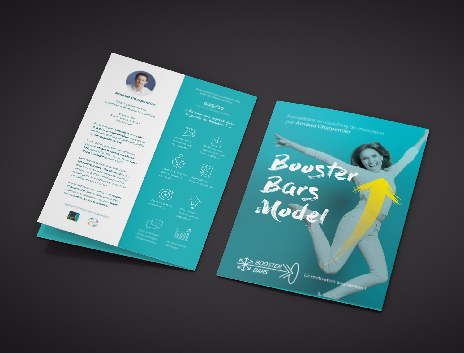 Flyer, édition, coaching, motivation, graphic design