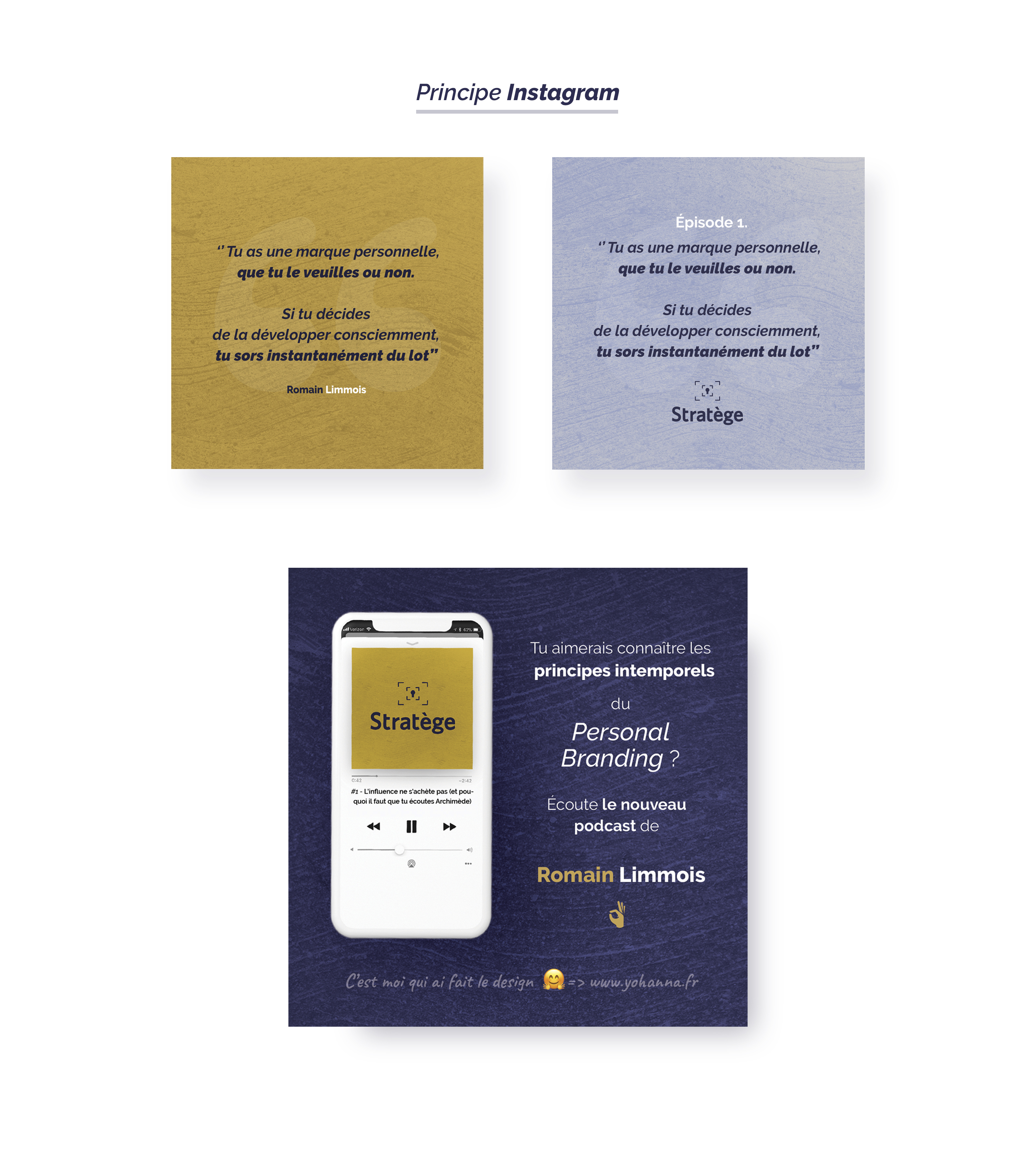  Identité visuelle, logo, logotype, vignette, podcast, identité graphique, graphic design, réseaux sociaux, bannières, marque page, bookmark, Stratège  